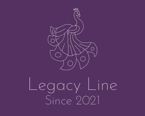 Majestic Peacock Line logo design