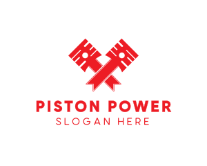 Piston - Red Piston Bookmark logo design