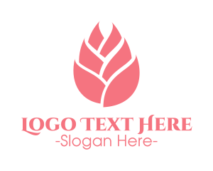White And Pink - Tropical Pink Bud logo design