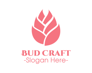 Bud - Tropical Pink Bud logo design