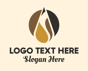 Brown - Healing Oil Extract logo design