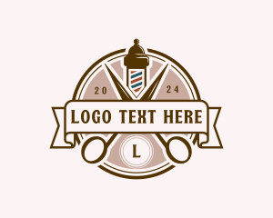 Grooming - Barbershop Haircut Scissors logo design