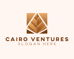 Cairo - Gold Pyramid Architecture logo design