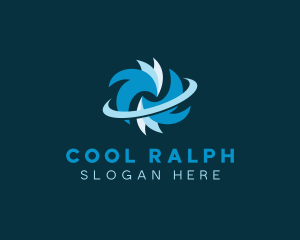 Cooling Wind Airflow logo design