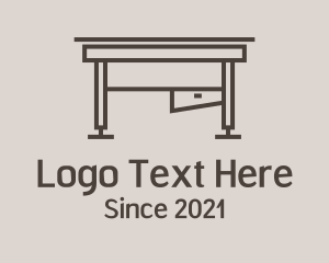 Woodwork - Office Desk Workstation logo design