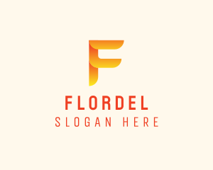 Application Letter F logo design