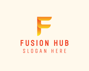 Application Letter F logo design