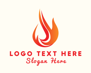 Burn - Burning Fire Flame logo design