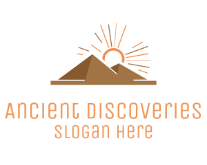 Archaeology - Egyptian Pyramids Landmark logo design