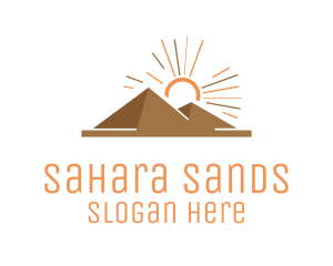 Sahara - Egyptian Pyramids Landmark logo design