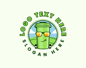 Garbage - Trash Bin Garbage Sanitation logo design