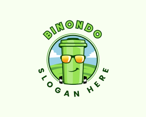 Garbage Bin - Trash Bin Garbage Sanitation logo design