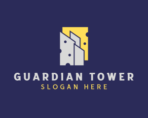 City Night Tower Buildings  logo design