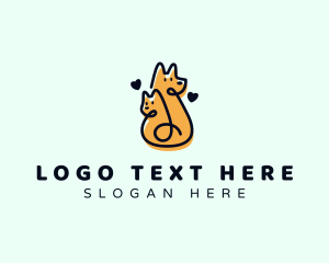 Boxer Dog - Dog Cat Heart Vet logo design