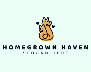 Dog Cat Heart Vet logo design