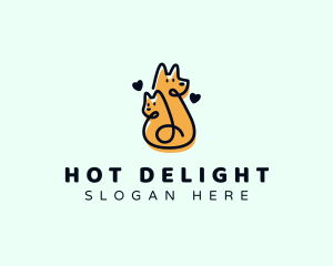 Dog Cat Heart Vet logo design