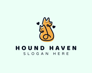 Dog Cat Heart Vet logo design