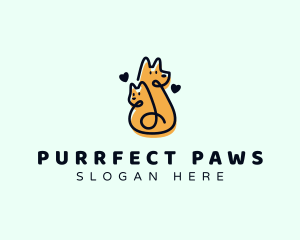 Dog Cat Heart Vet logo design