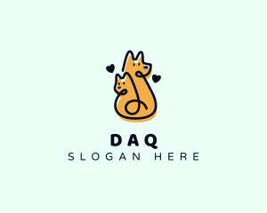 Dog Cat Heart Vet logo design