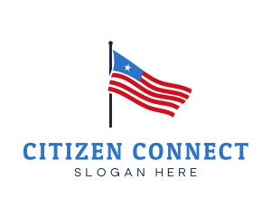 Citizenship - USA American Flag logo design