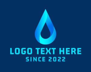 H2o - Liquid Droplet Wash logo design