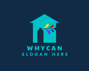 Painting - Spray Paint House logo design