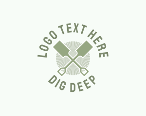 Green Gardening Shovel logo design