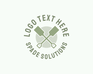 Green Gardening Shovel logo design