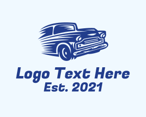 Limousine - Blue Fast Car logo design