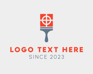 Print - Paint Brush Target logo design