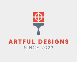 Paint Brush Target logo design