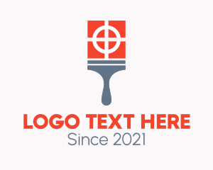 Retail - Orange Paint Paintbrush logo design