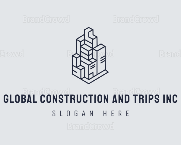 Geometric Building City Logo