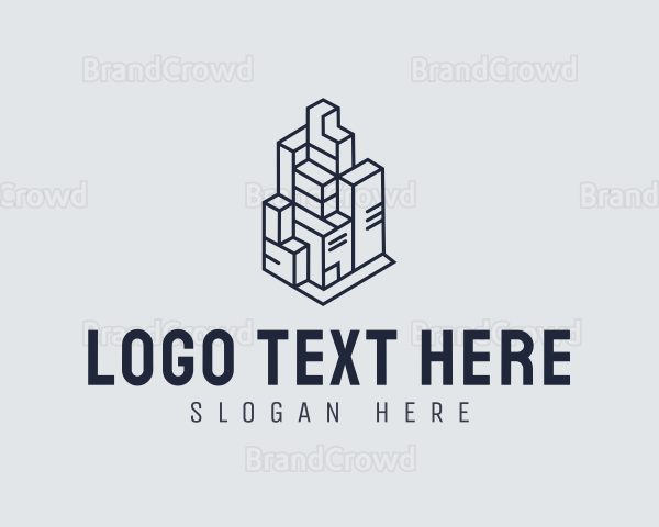 Geometric Building City Logo