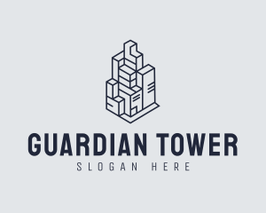 Geometric Building City  logo design