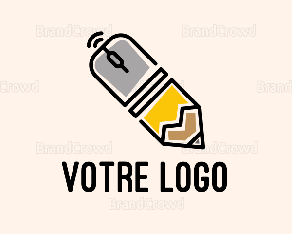 Digital Mouse Pencil Logo