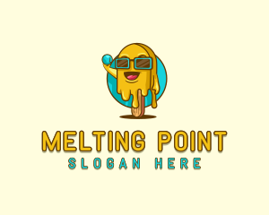 Melting - Cool Popsicle Sunglasses logo design