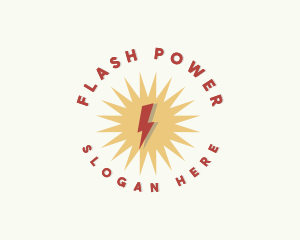 Power Thunder Electricity logo design