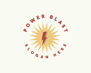 Power Thunder Electricity logo design