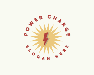 Power Thunder Electricity logo design