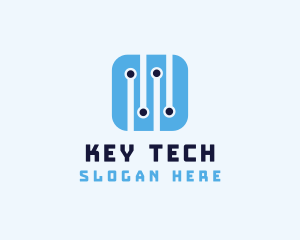 Tech Circuit App Icon logo design