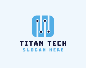 Tech Circuit App Icon logo design