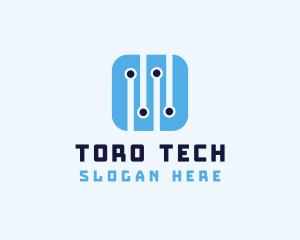 Tech Circuit App Icon logo design