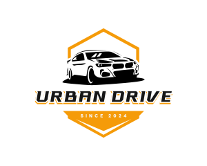 Sedan Car Driving logo design