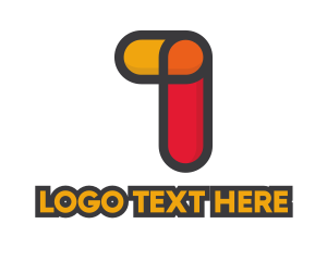 First - Futuristic Number 1 logo design