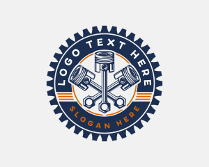 Equipment - Piston Gear Engine logo design