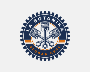 Restoration - Piston Gear Engine logo design