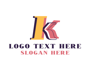 3d - Generic Studio Letter K logo design