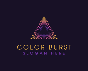 Pyramid Triangle Burst logo design