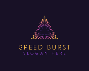 Pyramid Triangle Burst logo design